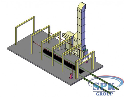 Окрасочно-сушильная камера тупикового типа SPK GROUP 