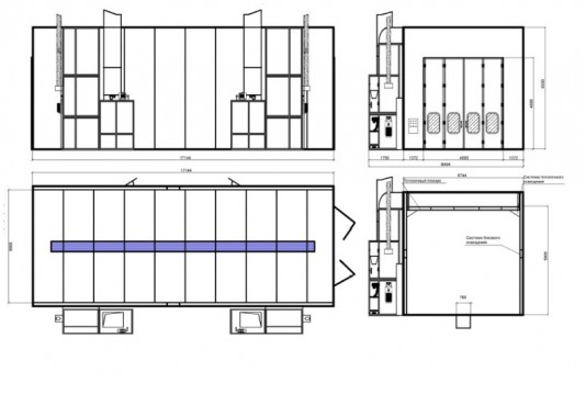 Малярная камера для грузовых автомобилей SPK-17.6.5 РОССИЯ Проект малярной камеры SPK GROUP для грузовиков
