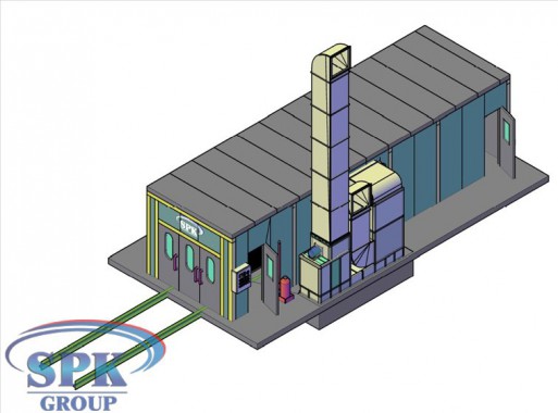 Окрасочно-сушильная камера тупикового типа SPK GROUP 