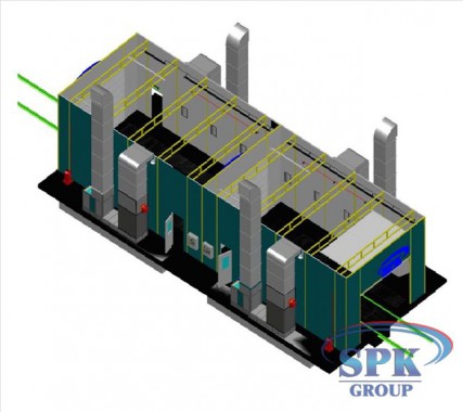 Проходная покрасочно-сушильная камера для сельскохозяйственной техники SPK-20.6.5 Проходная покрасочно-сушильная камера для сельскохозяйственной техники SPK GROUP