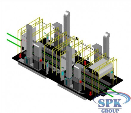 Проходная покрасочно-сушильная камера для сельскохозяйственной техники SPK-20.6.5 Проходная покрасочно-сушильная камера для сельскохозяйственной техники SPK GROUP