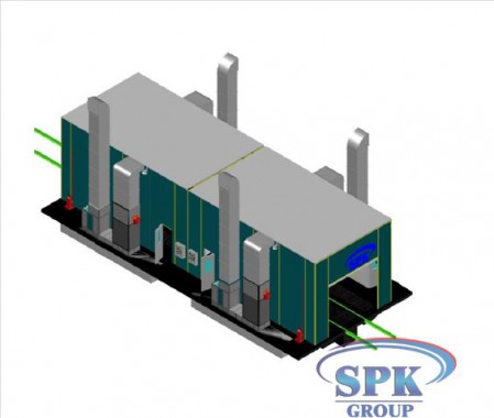 Проходная покрасочно-сушильная камера для сельскохозяйственной техники SPK-20.6.5 Проходная покрасочно-сушильная камера для сельскохозяйственной техники SPK GROUP