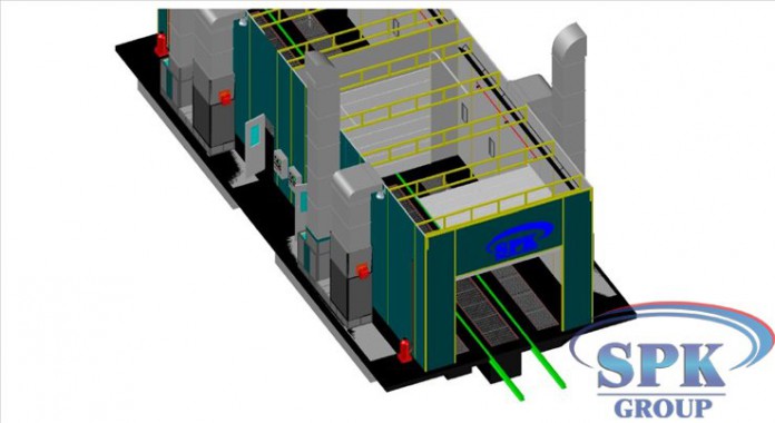 Проходная покрасочно-сушильная камера для сельскохозяйственной техники SPK-20.6.5 Проходная покрасочно-сушильная камера для сельскохозяйственной техники SPK GROUP