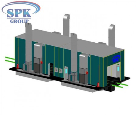Проходная покрасочно-сушильная камера для сельскохозяйственной техники SPK-20.6.5 Проходная покрасочно-сушильная камера для сельскохозяйственной техники SPK GROUP