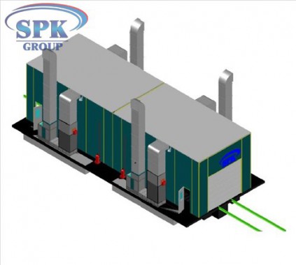 Проходная покрасочно-сушильная камера для сельскохозяйственной техники SPK-20.6.5 Проходная покрасочно-сушильная камера для сельскохозяйственной техники SPK GROUP