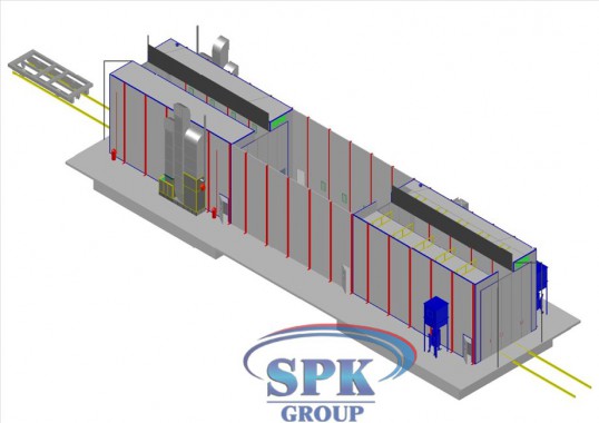Комплекс по подготовке и окраске грузовиков проходного типа SPK GROUP