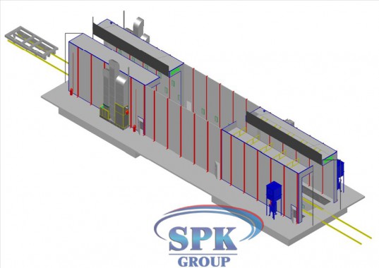 Комплекс по подготовке и окраске грузовиков проходного типа SPK GROUP