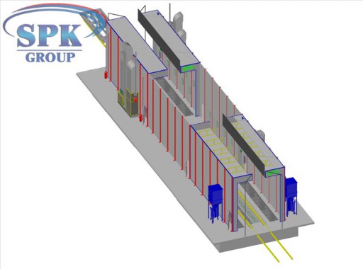 Комплекс по подготовке и окраске грузовиков проходного типа SPK GROUP