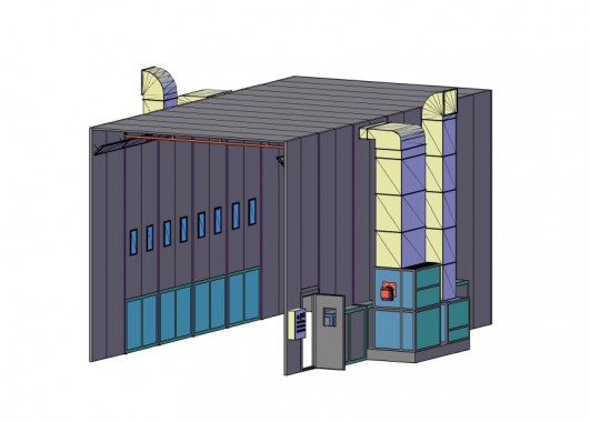 Покрасочно-сушильная камера для грузового транспорта SPK-12х5х5 Окрасочно-сушильная камера SPK GROUP для грузовиков