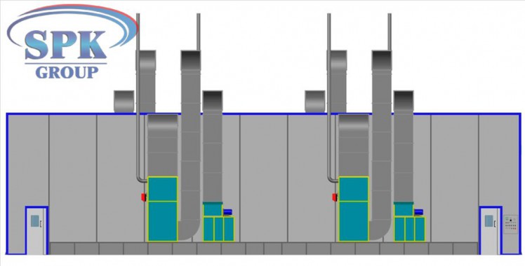 Проходная покрасочно-сушильная камера для троллейбусов SPK GROUP