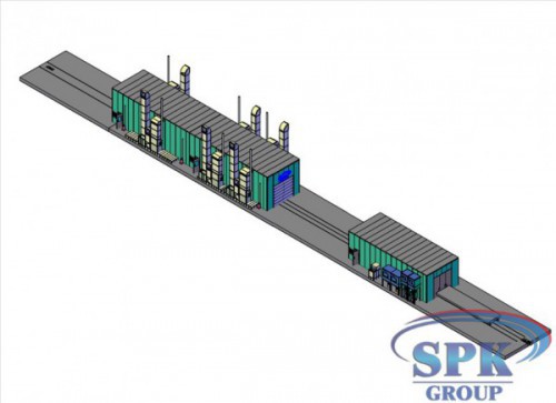 Окрасочно-сушильный комплекс для металлоконструкций проходного типа SPK-30.6.5 Окрасочно-сушильный комплекс для металлоконструкций проходного типа SPK GROUP