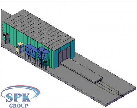 Окрасочно-сушильный комплекс для металлоконструкций проходного типа SPK-30.6.5 Окрасочно-сушильный комплекс для металлоконструкций проходного типа SPK GROUP