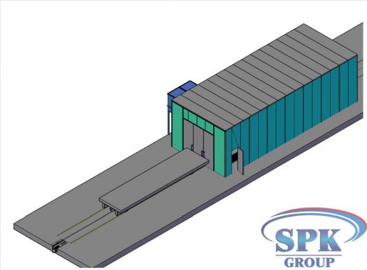 Окрасочно-сушильный комплекс для металлоконструкций проходного типа SPK-30.6.5 Окрасочно-сушильный комплекс для металлоконструкций проходного типа SPK GROUP