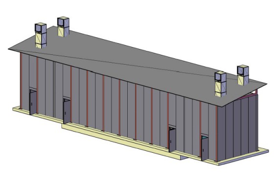 Уличная окрасочная камера, пристроенная к существующему зданию SPK-17.5.5 Уличная окрасочная камера, пристроенная к существующему зданию SPK GROUP