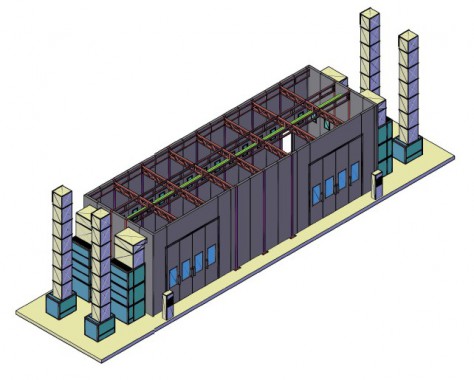 Уличная окрасочная камера, пристроенная к существующему зданию SPK-17.5.5 Уличная окрасочная камера, пристроенная к существующему зданию SPK GROUP