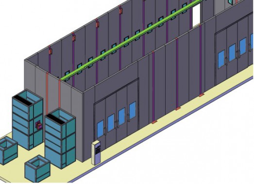 Уличная окрасочная камера, пристроенная к существующему зданию SPK-17.5.5 Уличная окрасочная камера, пристроенная к существующему зданию SPK GROUP