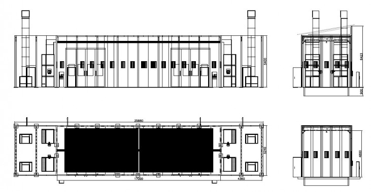 Уличная окрасочная камера, пристроенная к существующему зданию SPK-17.5.5 Уличная окрасочная камера, пристроенная к существующему зданию SPK GROUP