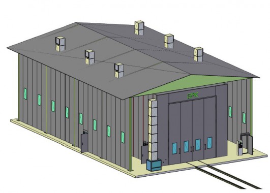 Покрасочно-сушильная камера уличной установки для цистерн SPK 24x8x7 Покрасочно-сушильная камера уличной установки для цистерн SPK GROUP