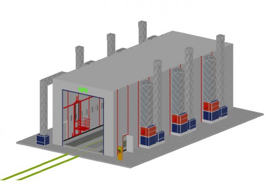 Покрасочно-сушильная камера уличной установки для цистерн SPK 24x8x7 Покрасочно-сушильная камера уличной установки для цистерн SPK GROUP