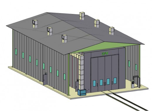 Покрасочно-сушильная камера уличной установки для цистерн SPK 24x8x7 Покрасочно-сушильная камера уличной установки для цистерн SPK GROUP
