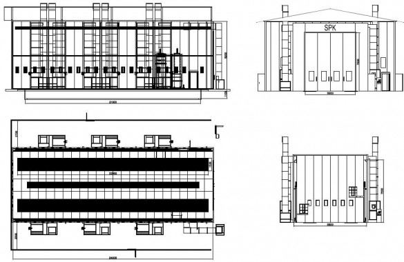 Покрасочно-сушильная камера уличной установки для цистерн SPK 24x8x7 Покрасочно-сушильная камера уличной установки для цистерн SPK GROUP