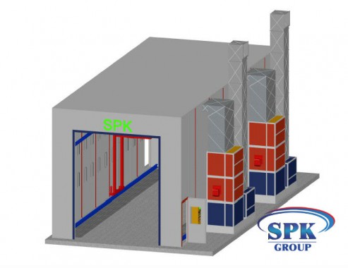 Окрасочно-сушильная камера для блочных конструкций SPK GROUP