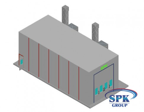 Окрасочно-сушильная камера для блочных конструкций SPK GROUP