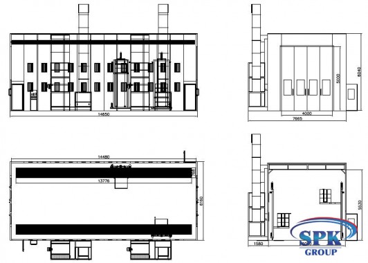 Окрасочно-сушильная камера для блочных конструкций SPK GROUP
