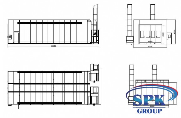 Окрасочно-сушильная камера для металлоконструкций SPK GROUP