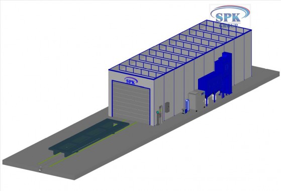 Дробеструйная камера тупиковая SPK-20.6.5 Дробеструйная камера тупиковая SPK GROUP
