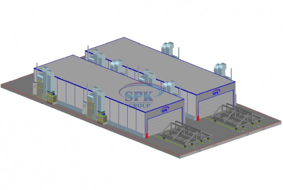 Комплекс для окраски и сушки металлоконструкций SPK GROUP