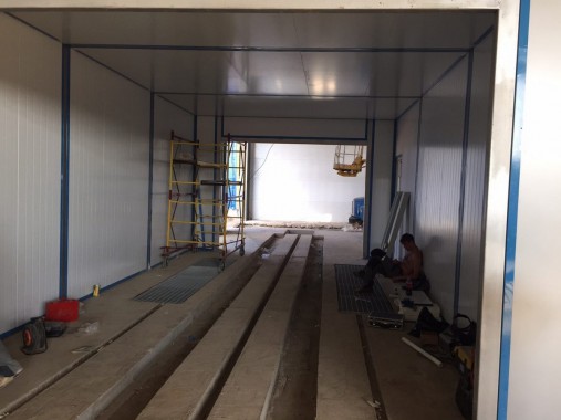 Окрасочно-сушильная камера для дизельных двигателей. Завод по производству дизельных двигателей "Астана Дизель Сервис", Астана (Казахстан)