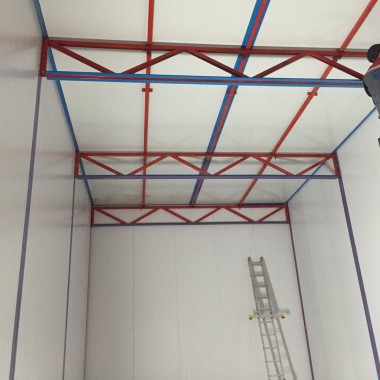 Окрасочно-сушильная камера для дизельных двигателей. Завод по производству дизельных двигателей "Астана Дизель Сервис", Астана (Казахстан)