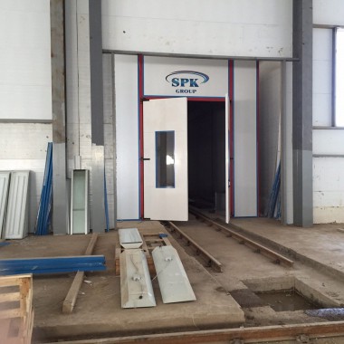 Окрасочно-сушильная камера для дизельных двигателей. Завод по производству дизельных двигателей "Астана Дизель Сервис", Астана (Казахстан)