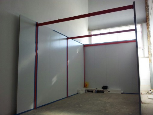 Окрасочно-сушильная камера для дизельных двигателей. Завод по производству дизельных двигателей "Астана Дизель Сервис", Астана (Казахстан)