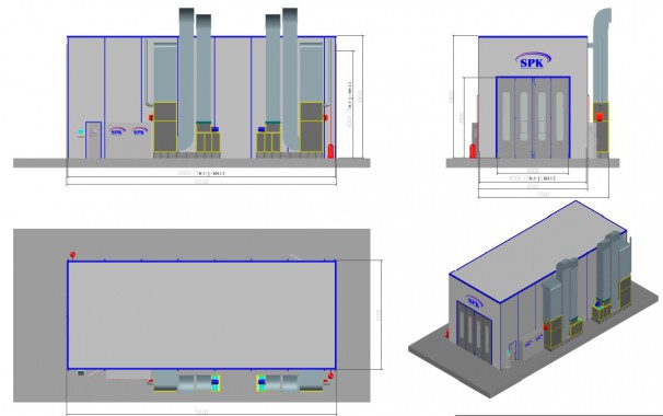 Покрасочная камера SPK GROUP для грузовиков