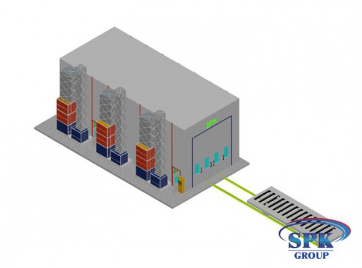 Окрасочно-сушильная камера для сварных металлоконструкций с тележкой SPK 16x7x6 Окрасочно-сушильная камера для сварных металлоконструкций с тележкой SPK GROUP