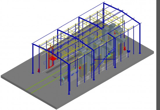 Проходная камера окраски для жд полувагонов уличного типа SPK-18.6.6 Проходная камера окраски для жд полувагонов уличного типа SPK GROUP