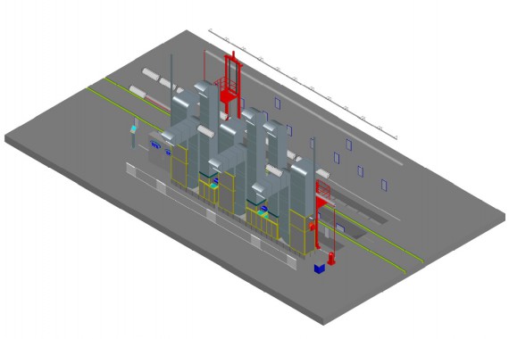 Проходная камера окраски для жд полувагонов уличного типа SPK-18.6.6 Проходная камера окраски для жд полувагонов уличного типа SPK GROUP
