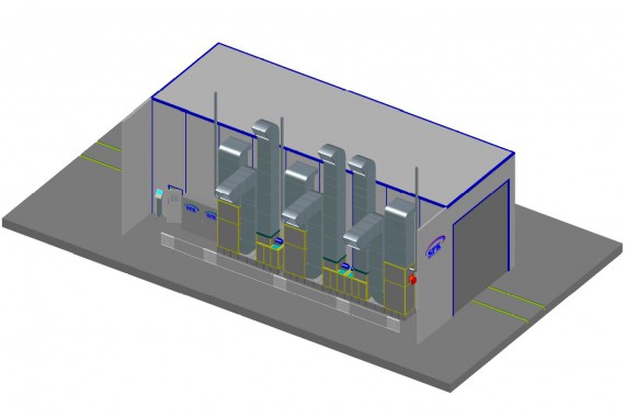 Проходная камера окраски для жд полувагонов уличного типа SPK-18.6.6 Проходная камера окраски для жд полувагонов уличного типа SPK GROUP