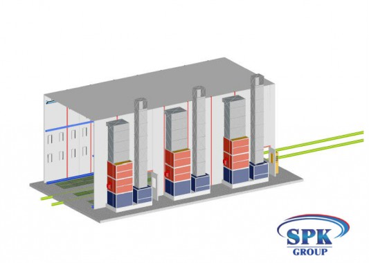 Окрасочно-сушильная камера для сварных металлоконструкций с тележкой SPK 16x7x6 Окрасочно-сушильная камера для сварных металлоконструкций с тележкой SPK GROUP
