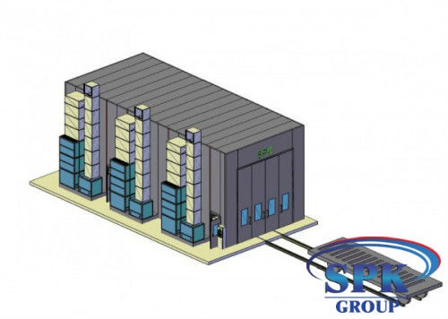 Окрасочно-сушильная камера для сварных металлоконструкций с тележкой SPK 16x7x6 Окрасочно-сушильная камера для сварных металлоконструкций с тележкой SPK GROUP