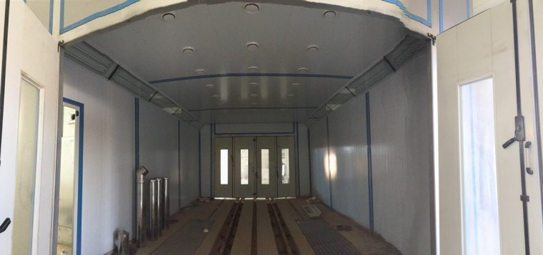 Проходная моечная камера для деталей дизельных двигателей. Завод по производству дизельных двигателей GEVO для локомотивов в Астане (Казахстан) Проходная моечная камера для деталей дизельных двигателей. Завод по производству дизельных двигателей GEVO для локомотивов в Астане (Казахстан)