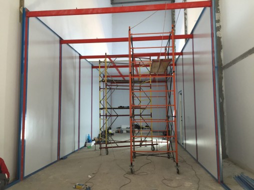 Камера для хранения и смешивания красок. Завод по производству дизельных двигателей Gevo для локомотивов, г. Астана (Казахстан)