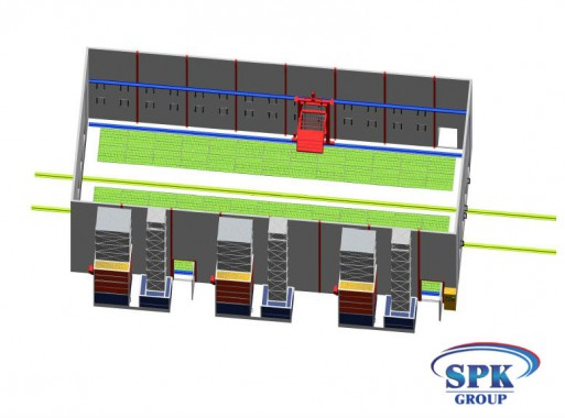 Окрасочно-сушильная камера для сварных металлоконструкций с тележкой SPK 16x7x6 Окрасочно-сушильная камера для сварных металлоконструкций с тележкой SPK GROUP