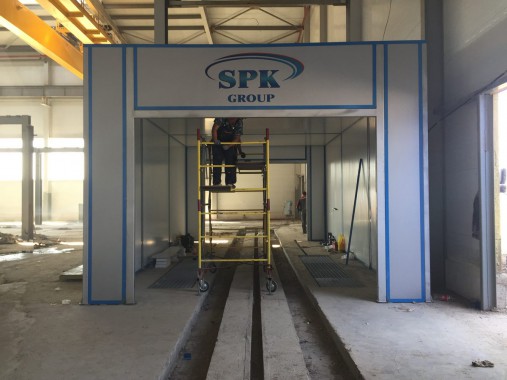 Проходная моечная камера для деталей дизельных двигателей. Завод по производству дизельных двигателей GEVO для локомотивов в Астане (Казахстан) Проходная моечная камера для деталей дизельных двигателей. Завод по производству дизельных двигателей GEVO для локомотивов в Астане (Казахстан)