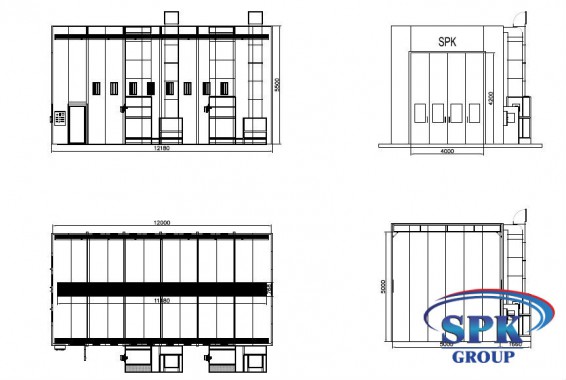 Покрасочная камера для металла SPK 12.5.5 Покрасочная камера для металла SPK GROUP