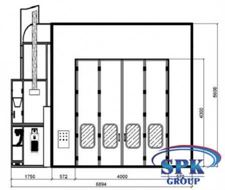 Камера окрасочно-сушильная для кранов и крупногабаритных металлоконструкций SPK-15.5.5 РОССИЯ Камера окрасочно-сушильная для кранов и крупногабаритных металлоконструкций SPK GROUP