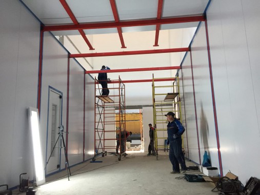 Камера для хранения и смешивания красок. Завод по производству дизельных двигателей Gevo для локомотивов, г. Астана (Казахстан)