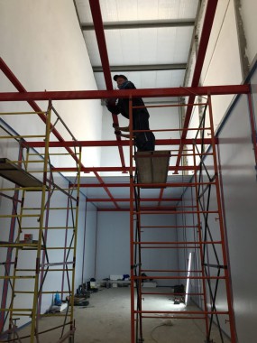 Камера для хранения и смешивания красок. Завод по производству дизельных двигателей Gevo для локомотивов, г. Астана (Казахстан)